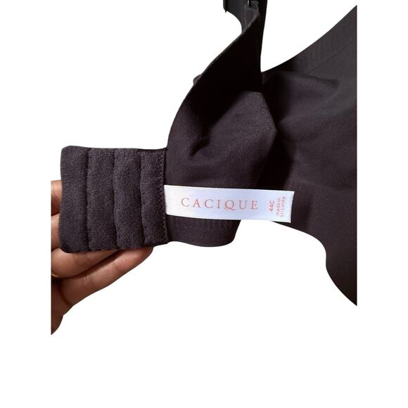 Cacique Modern Luxe Black Bra 44C Lightly Lined Full Coverage NWT $58.95 - Picture 6 of 6